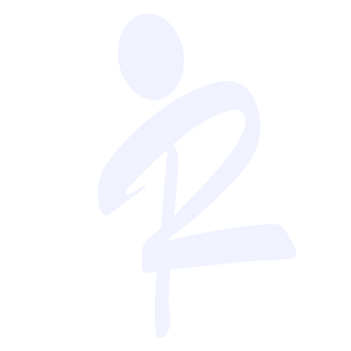 Es ist das R in weiß vom Logo der Physiotherapie Grün zu sehen. Über dem R ist ein ausgefüllter Punkt zu sehen. Das R ist so geschwungen, dass es zusammen mit dem Punkt ausschaut wie ein Körper.